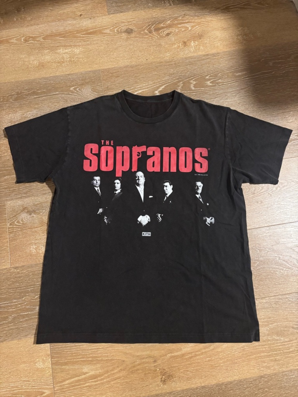 Kith Black The Sopranos Graphic Tee with Red Logo